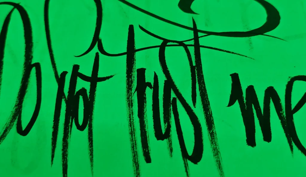 Calligraffiti Kende — urban calligraphy on paper with ink