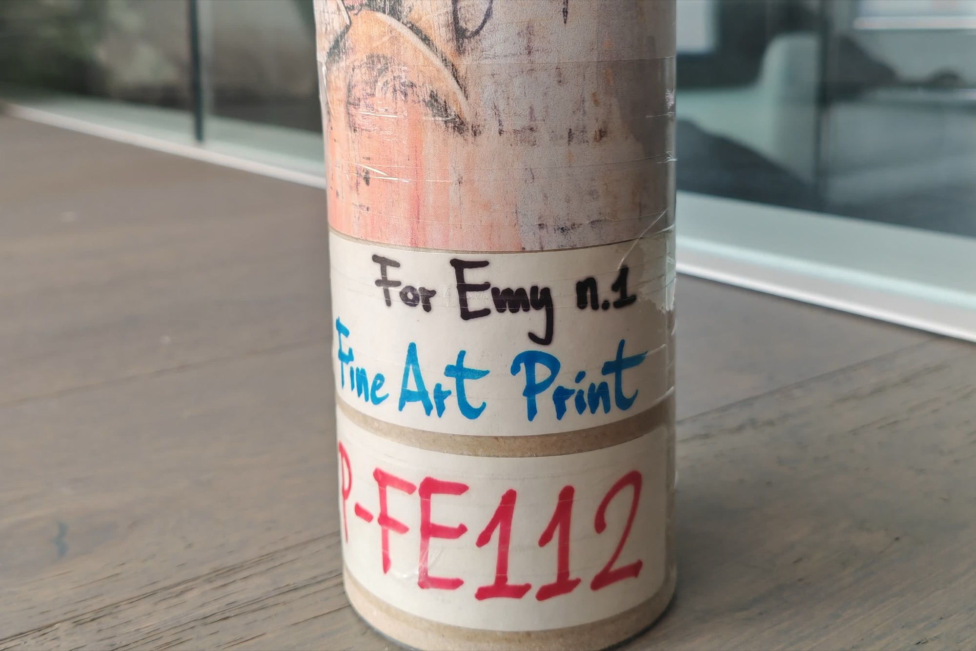 Tubo di spedizione della fine art print For Emy n.1, catalogo P-FE112