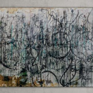 Bitch n.1 è un’opera originale di Kende realizzata nel 2025 in tecnica mista su legno. Grande formato 200 × 140 cm, calligrafia urbana contemporanea, stratificazioni materiche e certificato di autenticità incluso.