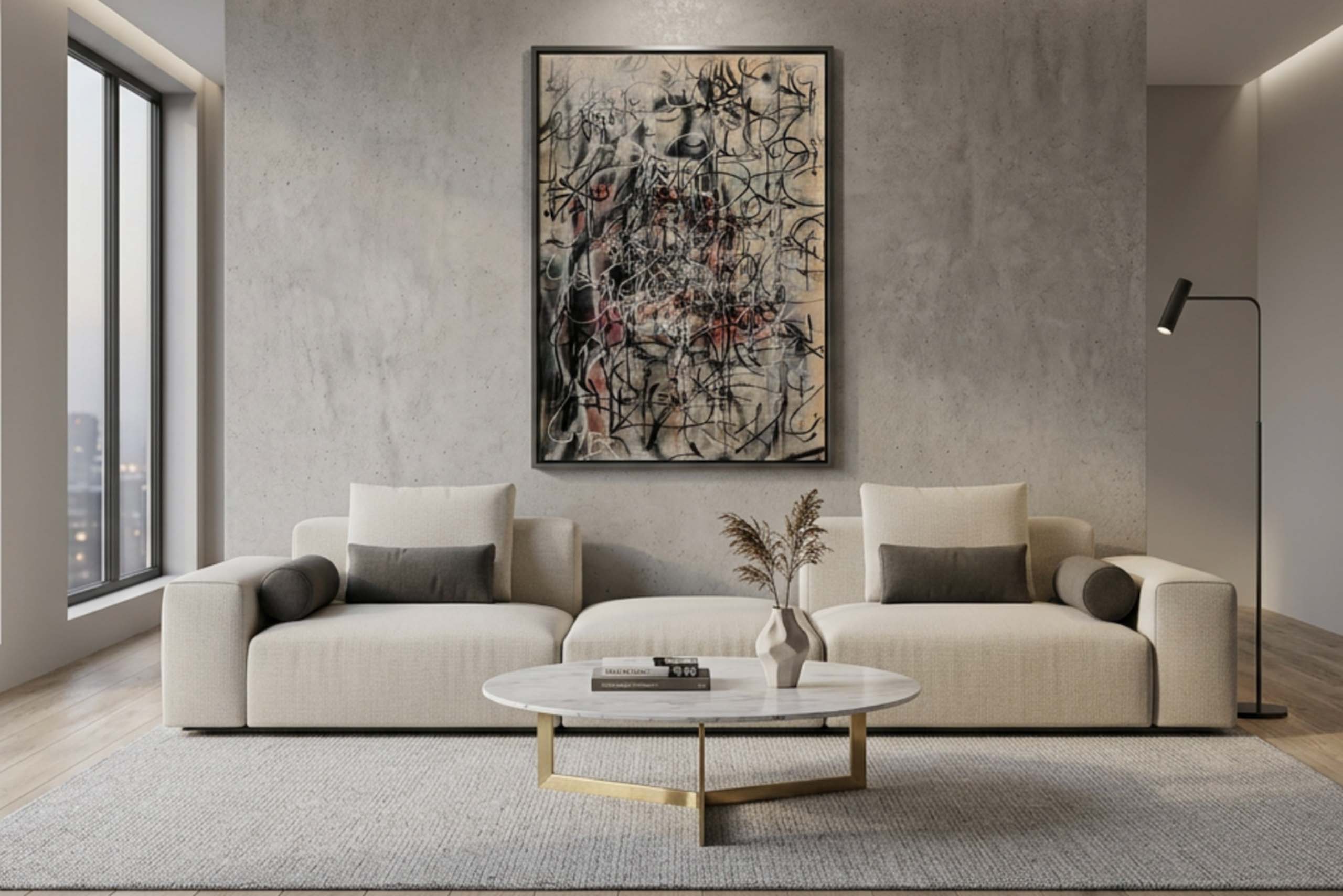 Bitch n.4 appartiene alla serie realizzata nel 2025 e sviluppa il linguaggio della calligrafia urbana italiana attraverso un formato orizzontale compatto e ad alta densità visiva. La superficie stratificata rivela il processo pittorico e il gesto calligrafico attraverso una lettura ravvicinata, mantenendo forte presenza materica e tensione compositiva.