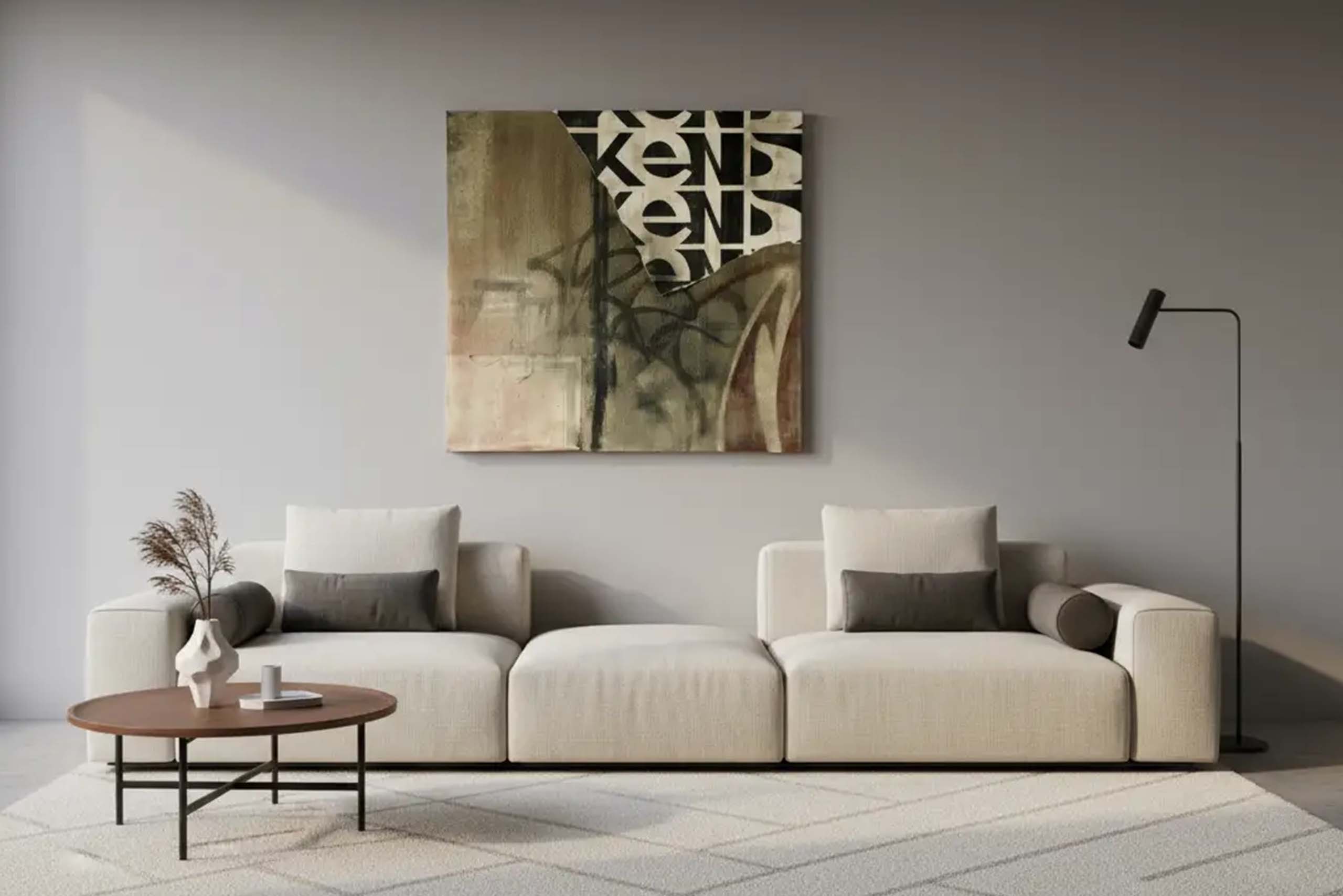 The first panel in the Graffiti History series, this 100x100 cm work on wood introduces the modular language that runs through the entire cycle. The composition develops research into the visual genealogy of European writing through repetition, variation, and layering of the mark. Created in 2010 using mixed media on wood, the work is now in a private collection.