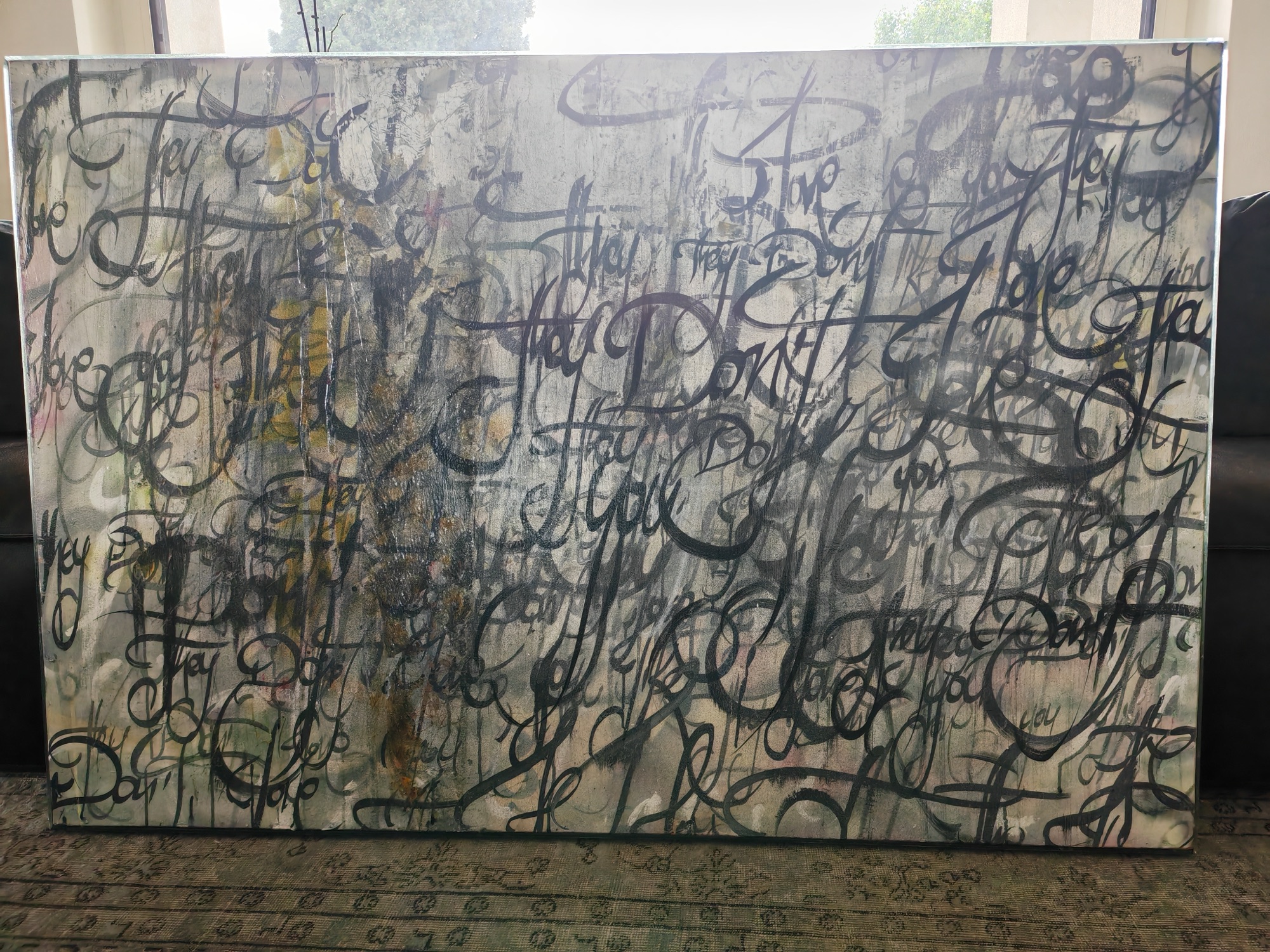 They Don't Love You Like I Love You - calligrafia urbana di Kende